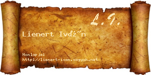 Lienert Iván névjegykártya